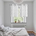 thumbnail image 5 of Gray Spring Floral Kitchen Curtains Small Short 39 Inch Length, Summer Botanical Watercolor Grommet Top Bedroom Living Room Curtains, Light Filtering Cafe Curtain Drapes 2 Panels Set 55''x39'', 5 of 9