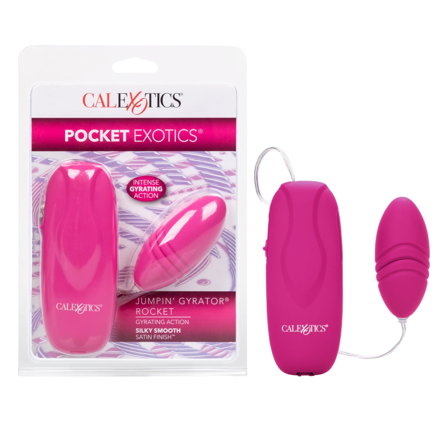 CalExotics Jumpin' Gyrator Rocket Compact Extreme Multi-Speed Satin Finish Vibrator - Pink