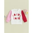 thumbnail image 3 of Autumn Christmas Toddler Baby Girl Sweatshirts 6M 12M 18M 24M 3Y 4Y Letter Embroidery Long Sleeve Pullover Tops Winter Xmas Clothes, 3 of 10