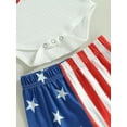 thumbnail image 5 of Aunavey Infant Baby Girl 4th of July Outfits Romper Flare Pants Bell-Bottom Leggings 2Piece Set, 5 of 8