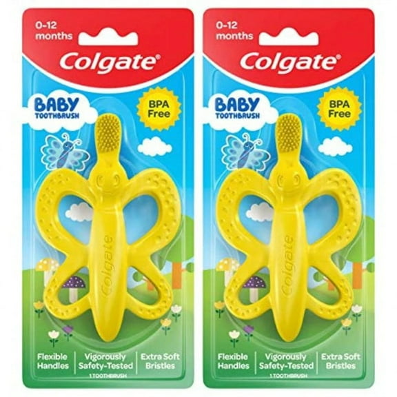 Colgate Baby Toothbrush and Teether, Bpa Free, 2 Count