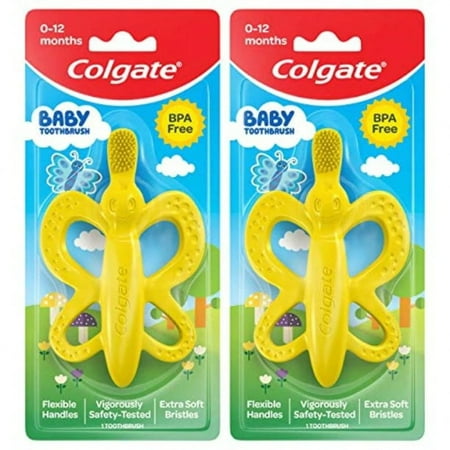 Colgate Baby Toothbrush and Teether, Bpa Free, 2 Count