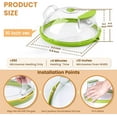 thumbnail image 5 of Microwave Cover for Food, 10 Inch Microwave Splatter Cover, Clear Microwave Food Cover with Integrated Handle and Water Steamer, Splatter Guard, Home Gifts for House Essentials, Green, 5 of 7