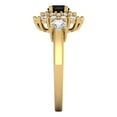 thumbnail image 3 of Halo Engagement Ring for Women - 1.4ct Natural Onyx in 14K Yellow Gold Promise Ring, 3 of 6
