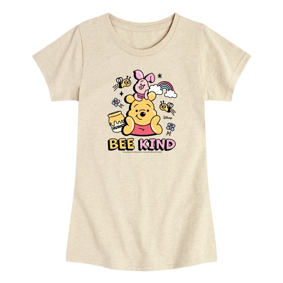 Winnie the Pooh - Bee Kind - Toddler Girls Fitted Short Sleeve T-Shirt