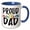Blue/White, variant on 3drose, Proud Autism Dad, 11oz Mug