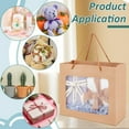 thumbnail image 5 of 16pcs Gift Bags with Transparent Window Kraft Paper Shopping Bags with Handle for Birthday Wedding Party Florist Packing 12.36x10.16x4.63 Inch Multi-color, 5 of 5
