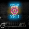 thumbnail image 2 of C-CRAFT Whatever Sprinkles Your Donut Neon Led Light Up 27 inch for Donut Shop Wall Decor, 2 of 5