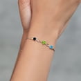 thumbnail image 4 of Gem Stone King Keren Hanan 2.04 Ct Round Black Onyx Green Peridot 925 Silver and 10K Yellow Gold Lab Grown Diamond Bracelet for Women, 4 of 5