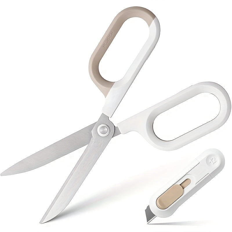 Scissors for Cutting Fabric,Made Of Sharp Stainless Steel,Sewing Scissors,Scissors Craft,Multi-functional And Of High Quality with Retractable Utility Knife,Ergonomic Handle,Perfect for Sewing Arts