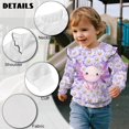 thumbnail image 6 of Uorisanigo Toddler Baby Girl Sweatshirt O-neck Pullover Tops Long Sleeve Shirts Top Ruffle Shoulder Purple Daisy Axolotl Pullover Sweatshirts Novelty Fall Winter Clothes, 6 of 7