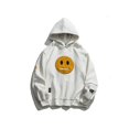 thumbnail image 1 of Smiley Patch Sudadera con capucha para hombre Hip Hop Athleisure Pullover Jacket Top para hombre con bolsillos laterales con cremallera, 1 of 4