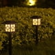 thumbnail image 5 of Lámpara de exterior Irfora 4 Uds luces solares iluminación de paisaje al aire libre lámpara de césped luz solar para camino jardín patio decoración de patio Irfora Lámpara de exterior, 5 of 7