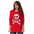 thumbnail image 4 of Skeleton Skull Crossbone Heart Symbol Women's Long Sleeve T Shirt Brisco Brands M, 4 of 6