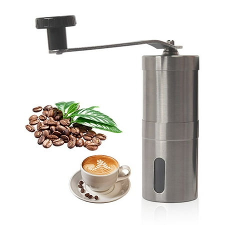 YXwin Coffee Grinder Manual Herb Adjustable Ceramic Burr Grinder Mini Mill Hand Crank Portable Washable for Home House Travel Camping Hiking Outdoor