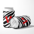 thumbnail image 5 of Letter V Initial Monogram - Zebra Red Can or Bottle Hugger, 5 of 5