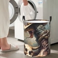 thumbnail image 4 of Lsque Western Cowboy Snake Ram Skull pattern Laundry Hamper Basket, Tall Woven Rope Hamper Basket for Clothes, Lightweight Storage Basket, Collapsible Waterproof-Medium, 4 of 8