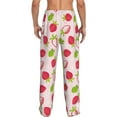 thumbnail image 7 of Salouo Hand Drawn Strawberry Print Pajama Pants for Men, Lounge Pants Elastic Waistband Casual Men's sleepwear Loungewear Sleep Pajama Pant -Small, 7 of 7