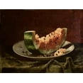 thumbnail image 2 of Ream, Carducius Plantagenet 32x26 Gold Ornate Wood Framed with Double Matting Museum Art Print Titled - Still Life With Watermelon, 2 of 4