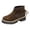 Coffee, variant on Ankle Boots for Women Vintage Checkered Patchwork Suede Platform Chunky Lug Sole Comfortable Non Slip Combat Short Booties