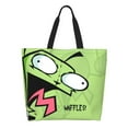 thumbnail image 2 of Invader Zim Tote Bags Reusable Women Shoulder Bag Grocery Bag Travel Beach Shopping Work Daily Handle Bag, 2 of 8