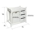Badger Basket Sleigh Style Baby Changing Table with Hamper and 3