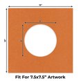 thumbnail image 2 of Basketball Texture Picture Frame Mat for 16x16 Frames - Circle Opening for 8x8 Photos - 10 Mats, 2 of 7