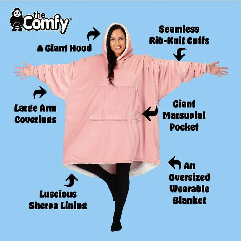 THE COMFY Original Oversized Microfiber & Sherpa Wearable Blanket