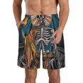 thumbnail image 1 of Fotbe Coffee-Drinking Skull Trajes de Baño Estampados para Hombre, Shorts de Verano de Secado Rápido, Ropa de Playa, Bañadores-Large, 1 of 5
