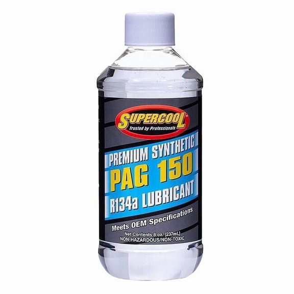 Supercool A/C Compressor PAG Lubricant, 8 oz, Bottle, Yellow P150-8