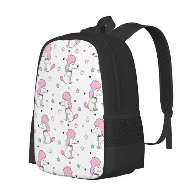 Balery Cute Poodle Dog Mochila para hombre y mujer - Tela Oxford 600D resistente - Gran capacidad, resistente al agua, ideal para la escuela, viajes y senderismo