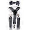 thumbnail image 2 of Children's Trousers Back Bow Tie Set Adjustable Elastic Strap Bow Tie (brown), 2 of 5