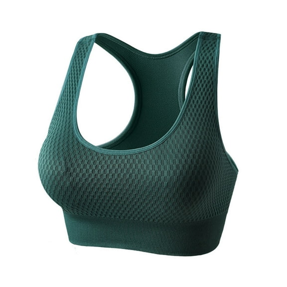 ATOYSOY Women's Racerback Everyday Bra Sports Bra Yoga Running Activewear Spaghetti Strap Gradient Wirefree Breathable Push Up Bralette Underwear Comfort Bra Green S