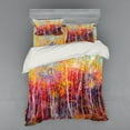 thumbnail image 2 of Ambesonne Nature Bedding Set 3 Pcs, Autumn Forest Painting, Twin, Orange Yellow, 2 of 3