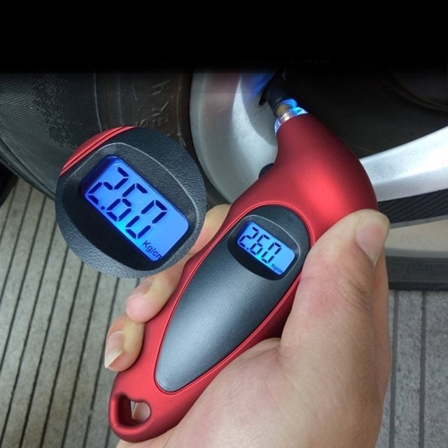 Medidor de presión de neumáticos digital HB-110 0-150 PSI para motocicleta de automóvil (rojo) Ndcxsfigh Accesorios para autos y motos