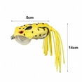 thumbnail image 5 of BESTSKY 14cm Frog Baits Simulated 3D Eyes Soft Topwater Bass Fishing Frog Lure Floating Toad for Outdoor, 5 of 6