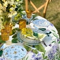thumbnail image 4 of Lavender Round Tablecloth 60 Inch, Floral Oilproof, Wrinkle Resistant Fabric Flower Table Cover for Patio Party, 4 of 5