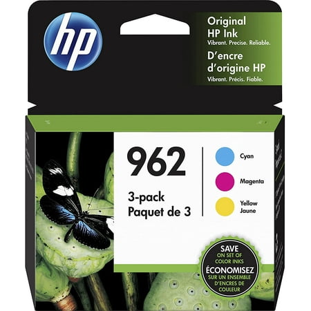 Original HP 962 Cyan, Magenta, Yellow color Ink Cartridges (3-Pack) 3YP00AN