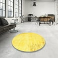 thumbnail image 3 of Ahgly Company Indoor Rectangle Contemporary Yellow Abstract Area Rugs, 4' x 6', 3 of 6