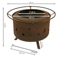 thumbnail image 5 of Sunnydaze Cosmic 30" Round Wood-Burning Brown Finish Steel Smokeless Fire Pit with Poker, 5 of 11