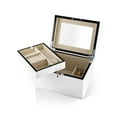 thumbnail image 2 of Ultra Sleek Pearl White Lacquer 30 Note Music Jewelry Box - I’ll Always Love You (Not Whitney Houston), 2 of 2