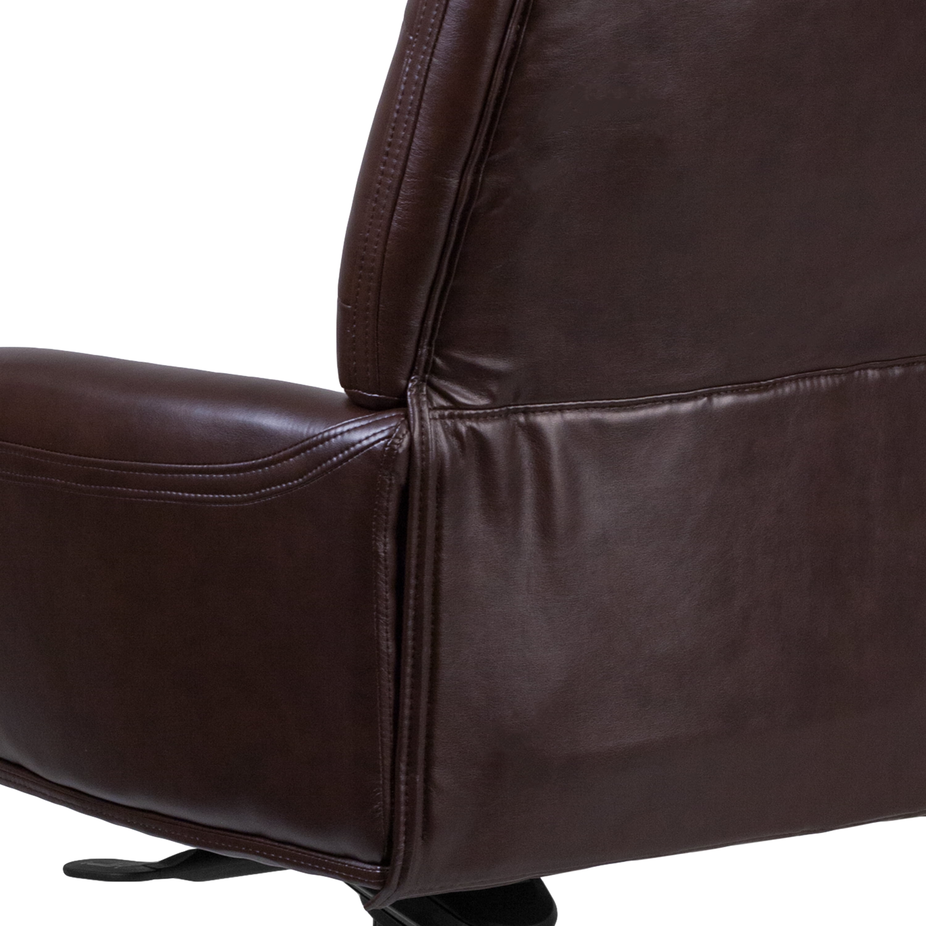 Flash Furniture High Back Traditional Tufted Leather Executive Swivel Office Chair, Brown