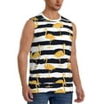 thumbnail image 2 of Bixox Men's Gold Flamingo Printed Shirt Sleeveless Fitness Tank Top-Large, 2 of 7