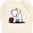 thumbnail image 4 of Inktastic Westie with Ball Boys or Girls Long Sleeve Baby Bodysuit, 4 of 5