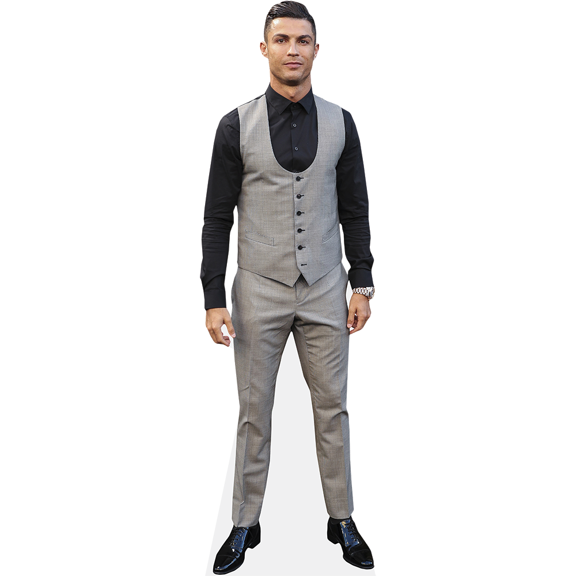 Cristiano Ronaldo (Grey Waistcoat) Mini Cardboard Cutout Standee