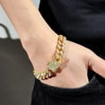 thumbnail image 2 of Hip Hop 13MM Cuban Link Chain Bracelet For Men Women Luxury Bling Iced Out Full Rhinestone Paved Cuban Chain Jewelry Wholesale GC, 2 of 6