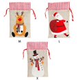 thumbnail image 3 of Snowman Bolsas de Navidad Bolsas de regalos de Navidad Bolsas de regalo con cordón para vacaciones Decoración del hogar, 3 of 5
