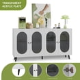 thumbnail image 3 of Aukfa Accent Storage Cabinet with Adjustable Shelves,Buffet Cabinet for Kitchen Living Room Hallway,White, 3 of 7