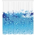 thumbnail image 3 of Ambesonne Modern Shower Curtain, Bubbles Splashes Drops, 69"Wx84"L, Dark Blue Sky Blue, 3 of 3