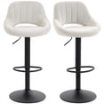 thumbnail image 1 of HOMCOM Bar Stools Set of 2 Swivel Adjustable Counter Height Barstools, 1 of 10